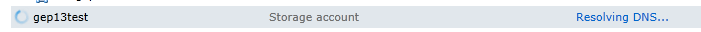 Storage Account Resolving DNS
