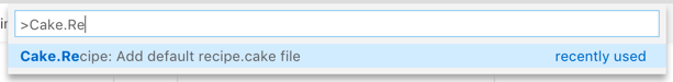 Cake.Recipe Extension Commands